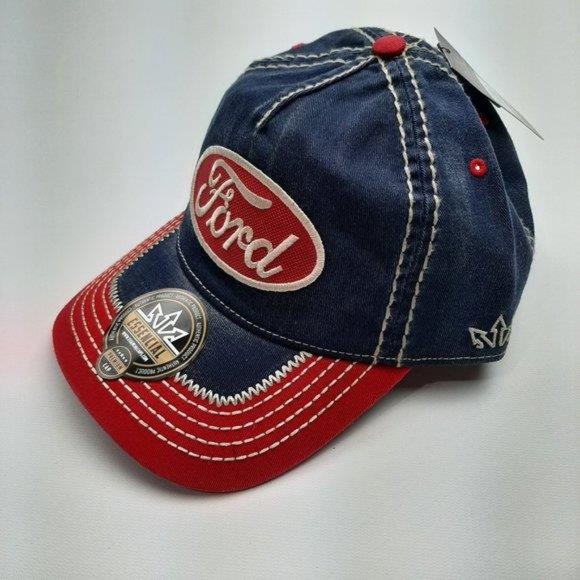 Retro Vintage Style Ford Embroidered Patch Thick Stitch Cotton Hat OSFM Cap 80s - Picture 3 of 7